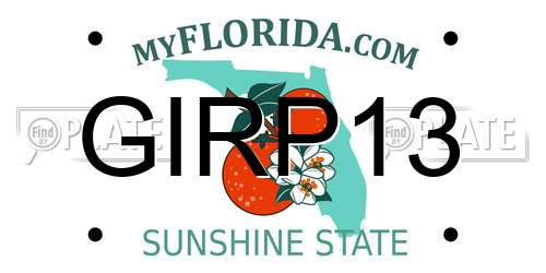 GIRP13 Florida License Plate