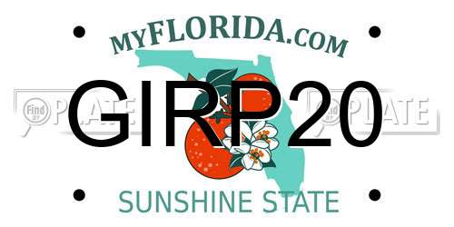 GIRP20 Florida License Plate