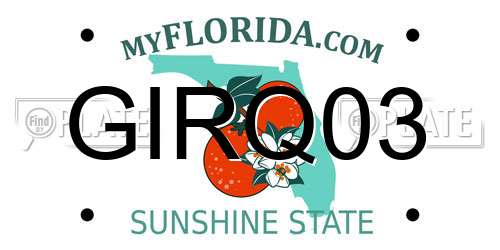 GIRQ03 Florida License Plate