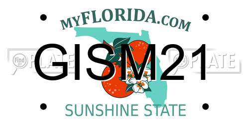 GISM21 Florida License Plate
