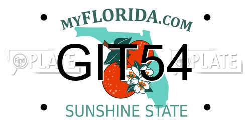 GIT54 Florida License Plate