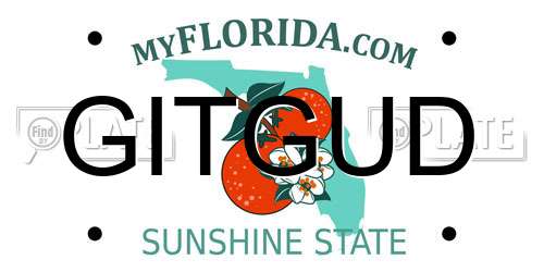 GITGUD Florida License Plate