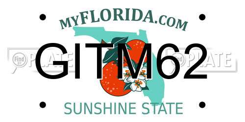 GITM62 Florida License Plate