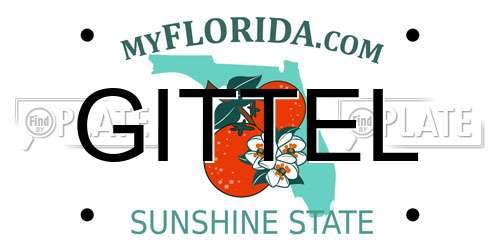 GITTEL Florida License Plate