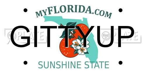 GITTYUP Florida License Plate