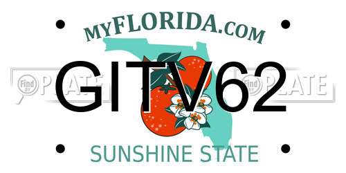 GITV62 Florida License Plate