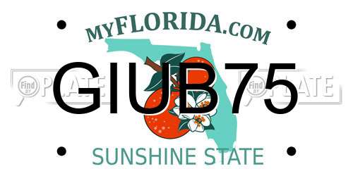 GIUB75 Florida License Plate