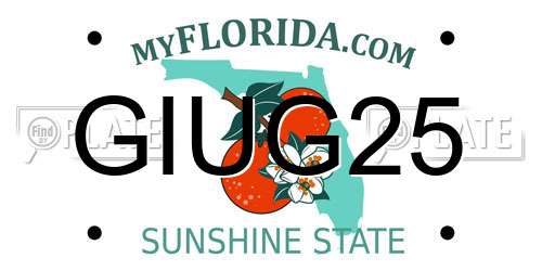 GIUG25 Florida License Plate