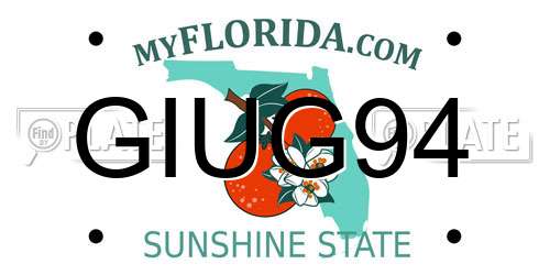 GIUG94 Florida License Plate