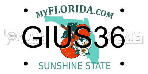 GIUS36 Florida License Plate
