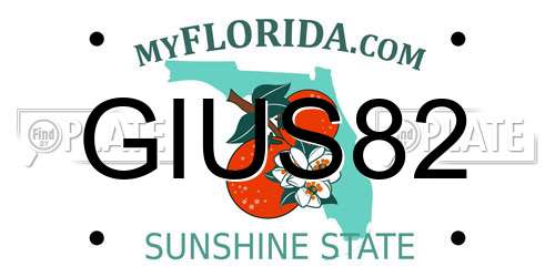 GIUS82 Florida License Plate