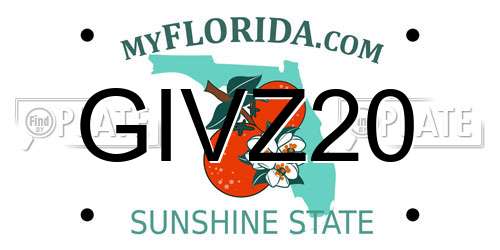 GIVZ20 Florida License Plate