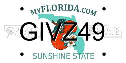 GIVZ49 Florida License Plate