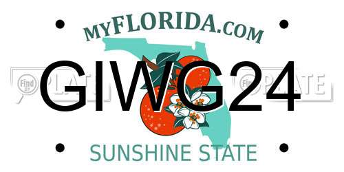 GIWG24 Florida License Plate