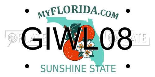 GIWL08 Florida License Plate