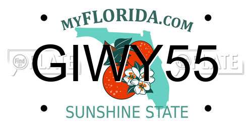 GIWY55 Florida License Plate