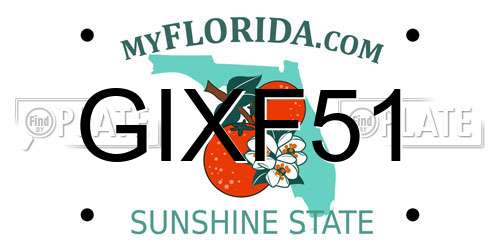 GIXF51 Florida License Plate