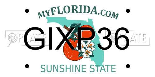 GIXP36 Florida License Plate