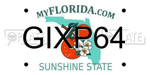 GIXP64 Florida License Plate