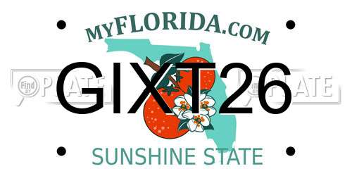 GIXT26 Florida License Plate