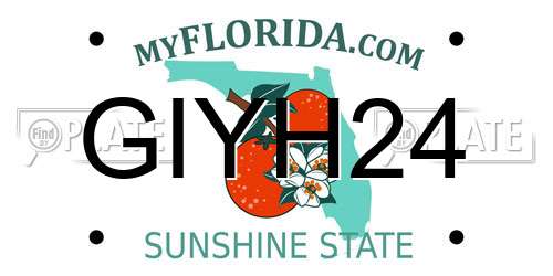 GIYH24 Florida License Plate