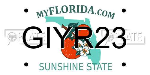 GIYR23 Florida License Plate