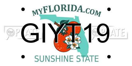GIYT19 Florida License Plate