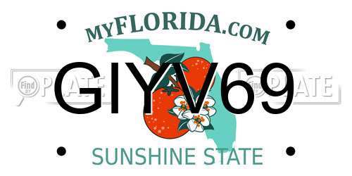 GIYV69 Florida License Plate