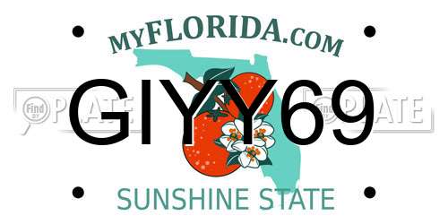 GIYY69 Florida License Plate