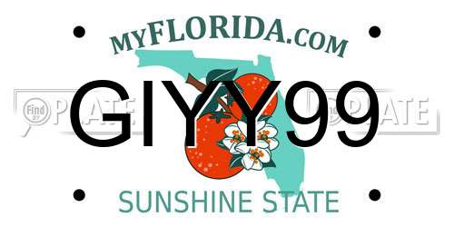 GIYY99 Florida License Plate
