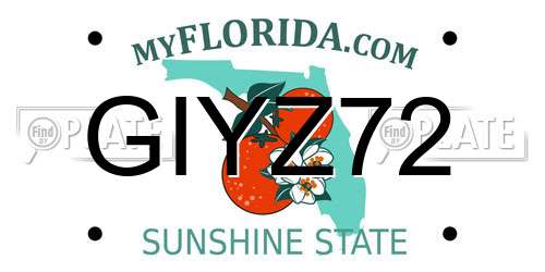 GIYZ72 Florida License Plate