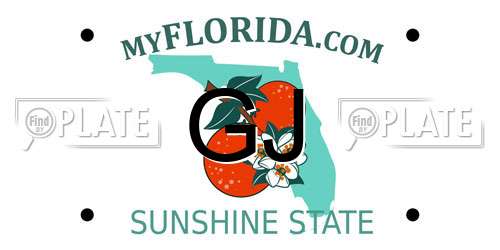 GJ Florida License Plate