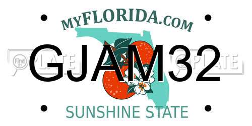 GJAM32 Florida License Plate