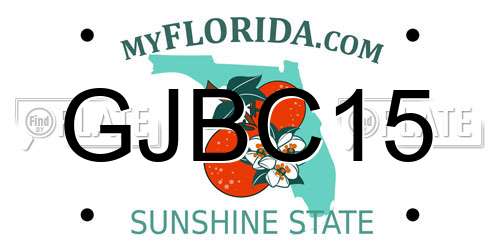 GJBC15 Florida License Plate