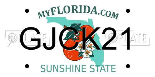 GJCK21 Florida License Plate