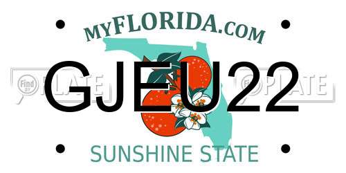 GJEU22 Florida License Plate