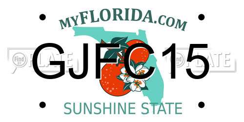 GJFC15 Florida License Plate
