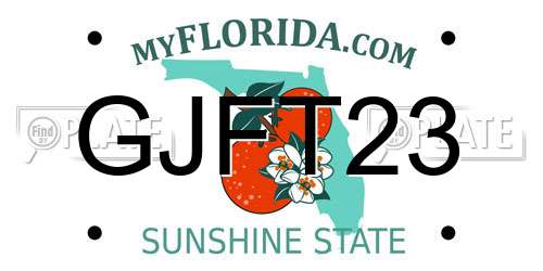 GJFT23 Florida License Plate