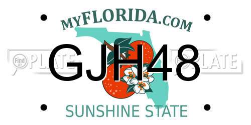 GJH48 Florida License Plate