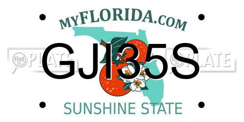 GJI35S Florida License Plate