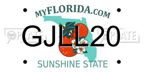 GJLL20 Florida License Plate