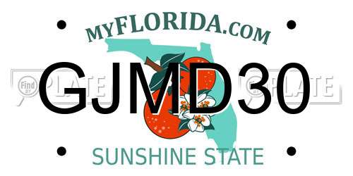GJMD30 Florida License Plate