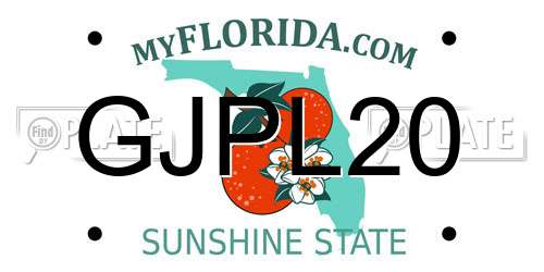 GJPL20 Florida License Plate