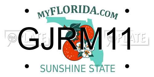 GJRM11 Florida License Plate