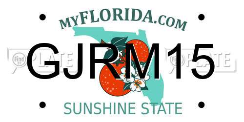 GJRM15 Florida License Plate