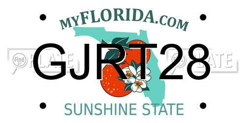 GJRT28 Florida License Plate