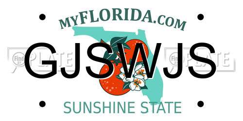 GJSWJS Florida License Plate