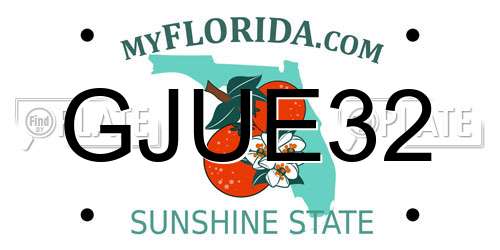 GJUE32 Florida License Plate