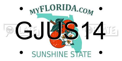 GJUS14 Florida License Plate