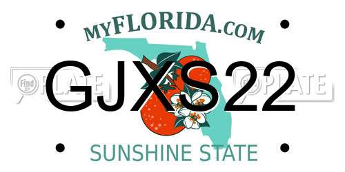 GJXS22 Florida License Plate